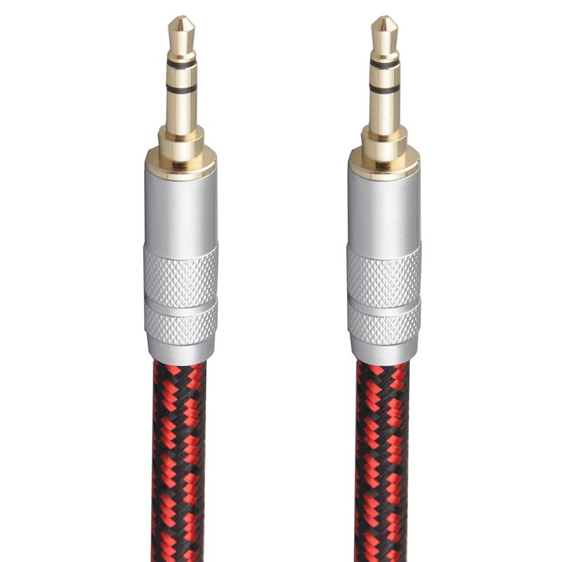 Primeda Audiophile High Purity Copper Aux Audio Cable 35mm Male to 35mm Male Audio Auxiliary Cord GoldPlated Stereo HiFi Adapter Cable Straight to Straight 98ft3m - Image 2