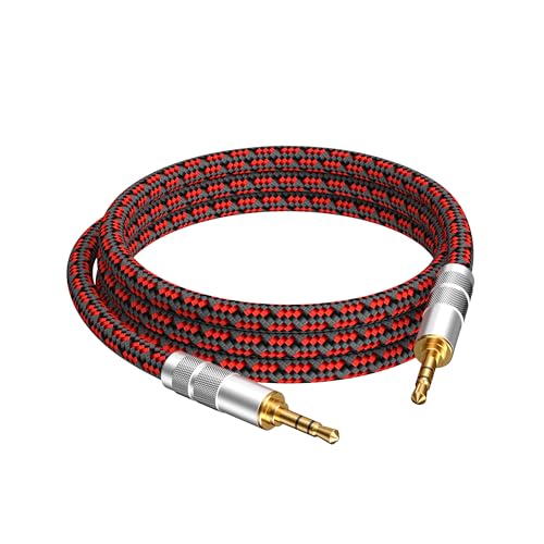 Primeda Audiophile High Purity Copper Aux Audio Cable 35mm Male to 35mm Male Audio Auxiliary Cord GoldPlated Stereo HiFi Adapter Cable Straight to Straight 98ft3m - Image 3