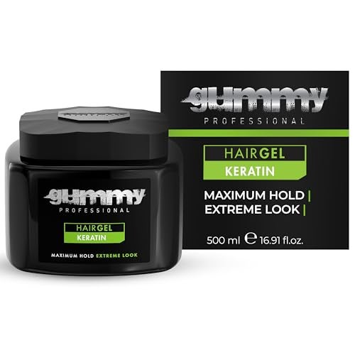 Gummy Professional Hair Gel Extreme Hold KeratinInfused Styling Gel for Women Men LongLasting Control Shine Strength Ideal for Slick Back Defined Curls Wet Look Hairstyles 500 ml - Image 2