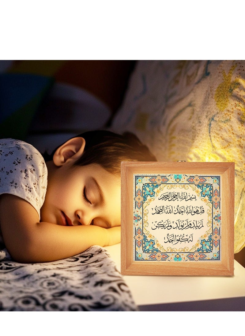 GALADUNE Wooden Night Light, Touch Control Table Lamp, Multi-Brightness with Continuous Dimming, Room, Holiday Party Decor, Replaceable Photo DIY Night Light Gift  - Image 5