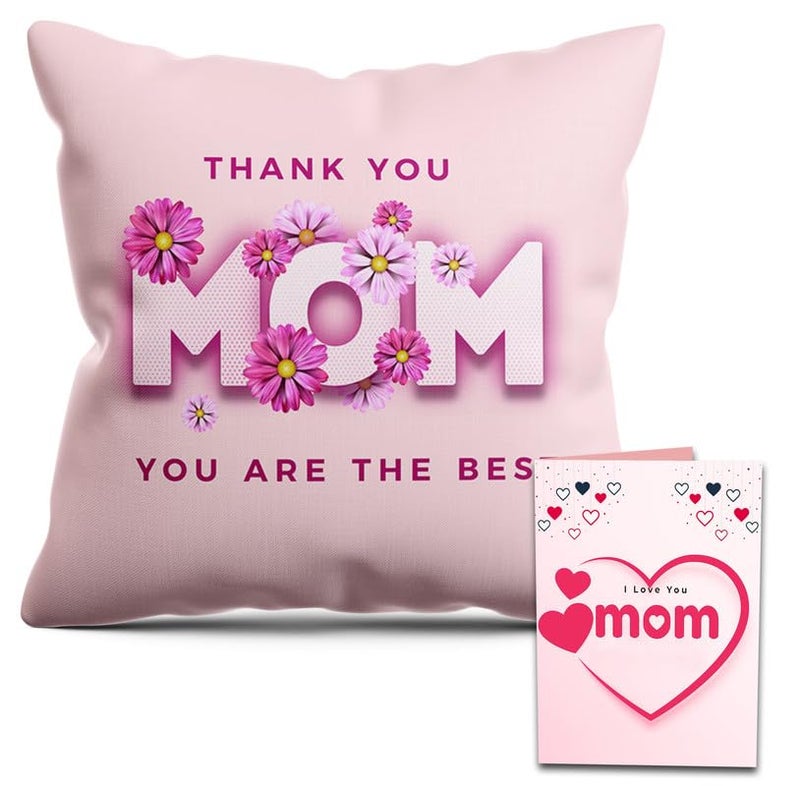 TrendoPrint Cushion Cover with Filler 12x12 inches | Greeting Card Gift Hamper for Mother's Day, Anniversary, Birthday & Any Occasion (DB41) - Image 1