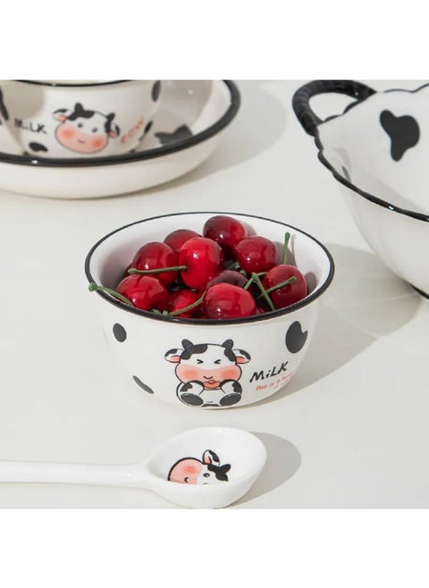 Multi-purpose porcelain cow bowls, medium size