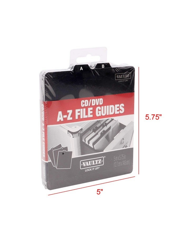 فولتز أدلة ملفات تخزين الأقراص المضغوطة وأقراص DVD من الألف إلى الياء، 26 دليلًا لكل صندوق، أسود (Vz01176) - Image 3