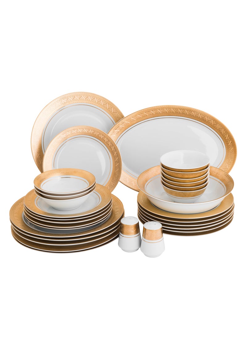 CASA ROSA Porcelain Dinner Set 32-Piece for 6 People - Image 4