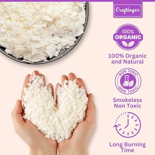 Craftinger Candle Making Kit | 800gm SOYA Wax Flakes | 60 Candle Wicks (4" & 3") | 25 Wick Holder Sticks | 8 Jar Candle Stickers | DIY Candle Kit for Home & Gift for Beginner Kit for Adults - Image 3