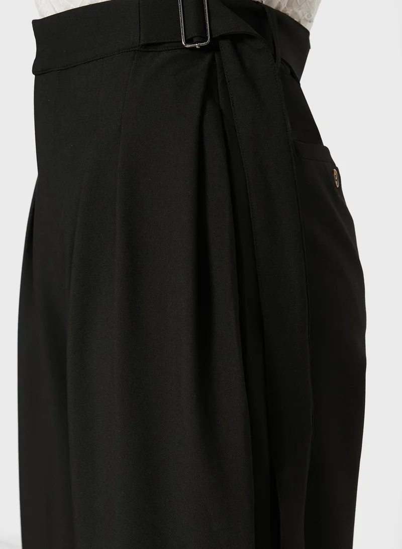 Khizana Detailed Wide Leg Pants