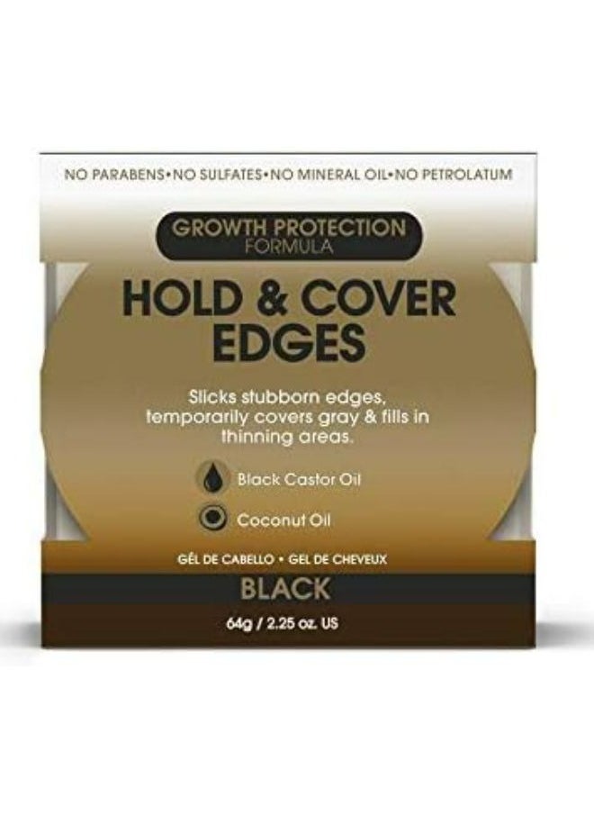 African Pride - African Pride Black Castor Miracle Hold & Cover Edges - Slicks Edges, Covers Grays, Fills Thinning Areas, Contains Black Castor Oil & Coconut Oil 64 g - Image 1