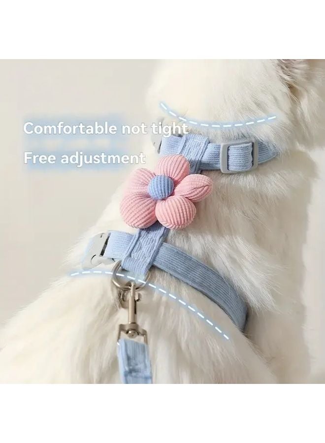 مجموعة هارنيس وسلسلة القط أرنب وردي للحيوانات الأليفة الصغيرة للمشي في الهواء الطلق مضاد للهروب - Image 5