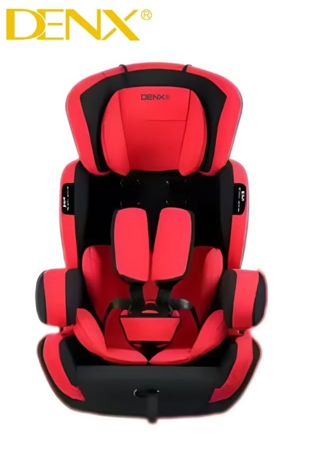 Denx Comfortable Baby Car Seat, for Children from 1 Month to 12 Years with Multiple Reclining Positions, Adjustable Headrest Height, Certified Travel Baby Car Seat for Toddlers, RED /Black - Image 1