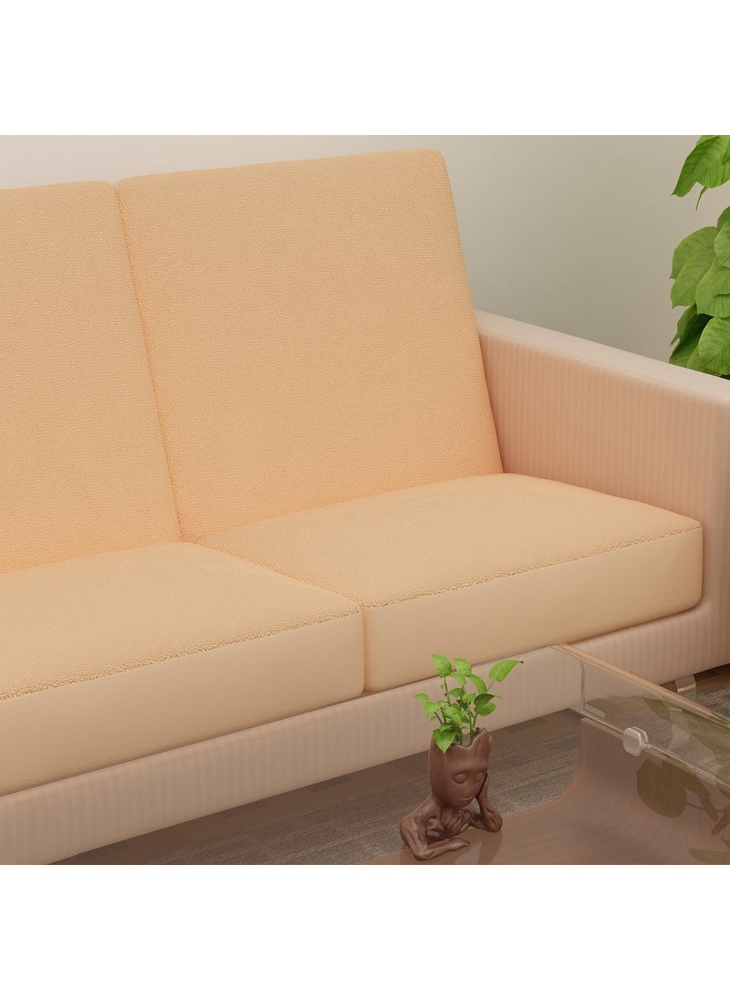 Lithara Lithara Terry Polycotton Sofa Seat Protector Flexible Elastic Stretchable Sofa Cover Sofa Protector Five Seater Color Beige Size 23 inch X 23 inch Pack of 10  - Image 3