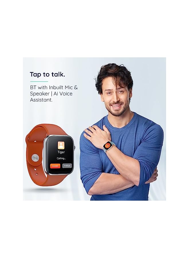 Pebble Smart watch for men | Women Pebble Frost large display with bluetooth calling smartwatch fitness tracker with sports mode HR monitor oxygen and steps tracker waterproof smart watch Winter Fire - Image 2