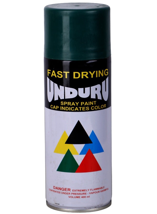 Unduru Glossy Spray Paint - Multipurpose - 400ml -  Dark Green . - Image 1
