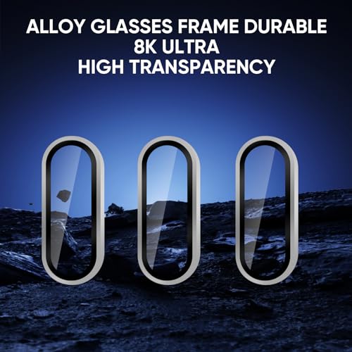 SARLAR 2 Pack Camera Lens Protector and 1 Build-in Lens Cover for Oculus Meta Quest 3 Accessories, Alloy Frame, 9H Hardness Tempered Glass, Anti-Scratch, High Definition, Case Friendly, Silver - Image 4