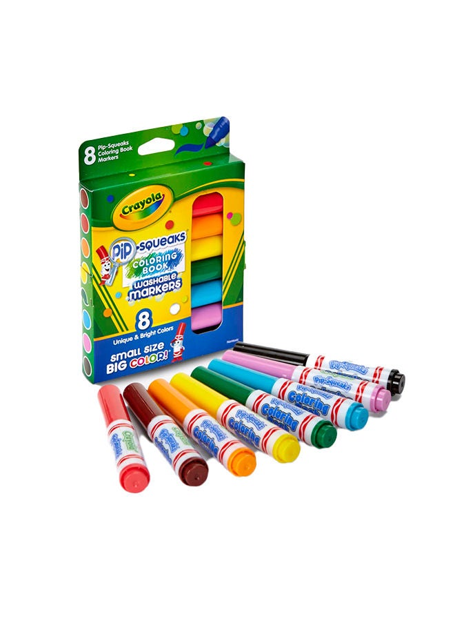 Crayola Pip-Squeaks Washable Markers, Multi-Color, Pack of 8, Unique And Bright Colors, 3+ Yrs - Image 1