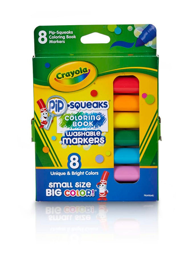Crayola Pip-Squeaks Washable Markers, Multi-Color, Pack of 8, Unique And Bright Colors, 3+ Yrs - Image 2
