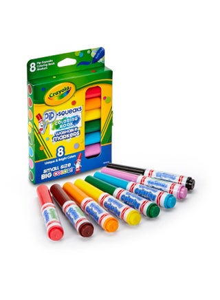 Pip-Squeaks Washable Markers, Multi-Color, Pack of 8, Unique And Bright Colors, 3+ Yrs - view 2