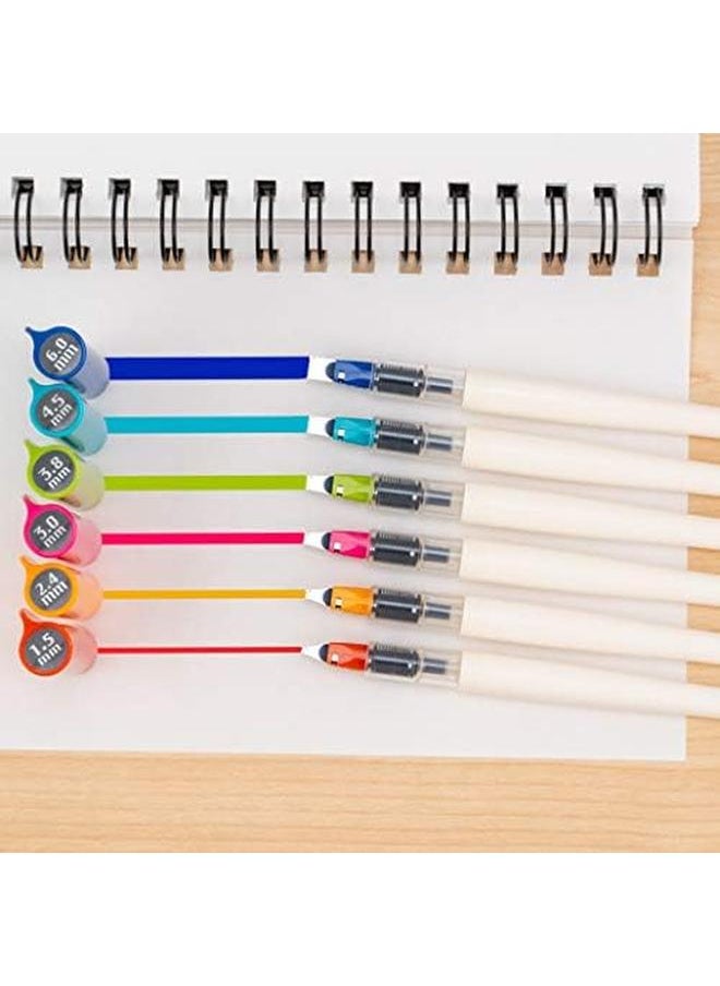Parallel Caligraphy Pens Assorted Point Sizes And Colors 6 Count 12722