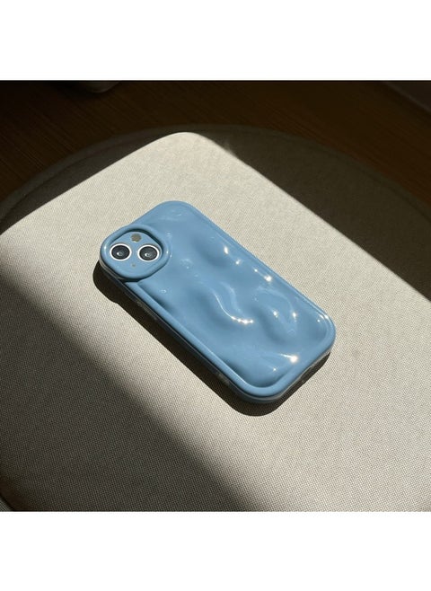Solid Color Creative Meteorite Pattern For IPhone15pro Max Mobile Phone Case Apple 16 13/14 Wen-Color:Xym Meteorite Pattern Imd Blue-Applicable Model:13Prax (without Packaging)