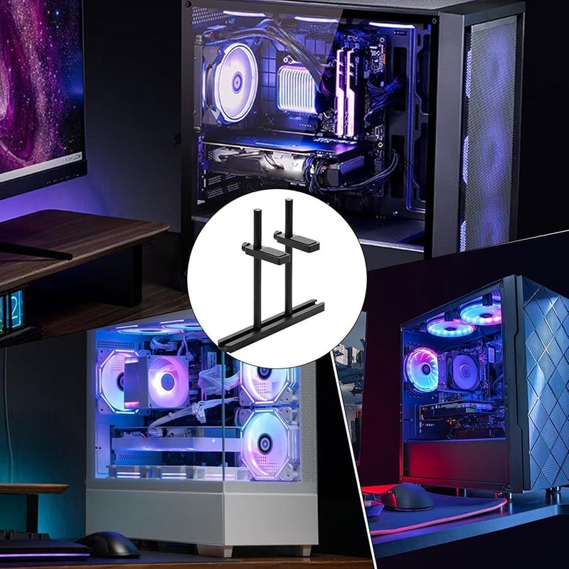Black GPU Sag Bracket Support Stand Vertical Mount Space Saving Computer Accessory black - Image 3