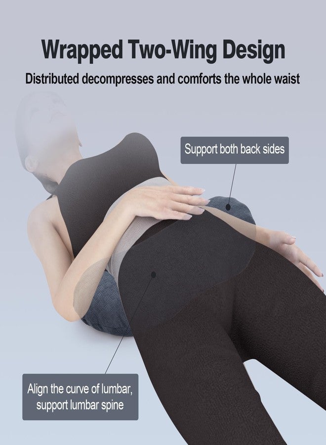 COMFYTHERA Lumbar Support Pillow for Sleeping Memory Foam Lumbar Support Cushion for Lower Back Pain Relief, Back Support Bed Pillow Waist Support (Dark Grey, Small) - Image 5