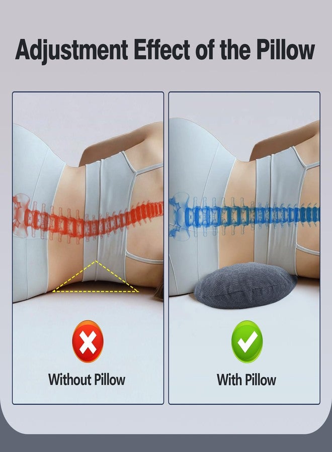 COMFYTHERA Lumbar Support Pillow for Sleeping Memory Foam Lumbar Support Cushion for Lower Back Pain Relief, Back Support Bed Pillow Waist Support (Dark Grey, Small) - Image 3