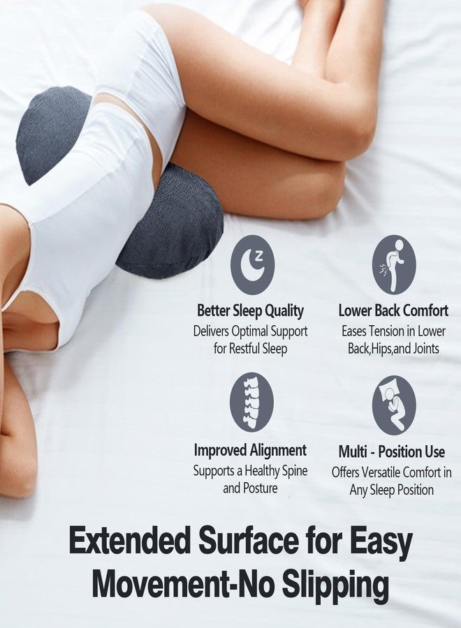 COMFYTHERA Lumbar Support Pillow for Sleeping Memory Foam Lumbar Support Cushion for Lower Back Pain Relief, Back Support Bed Pillow Waist Support (Dark Grey, Small) - Image 2