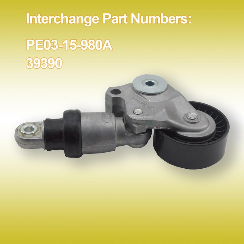 RABROPAR Belt Tensioner Assembly 39390 for Mazda 3, CX-3, CX-5, CX-9, MX-5 (2012-2021) - Image 2