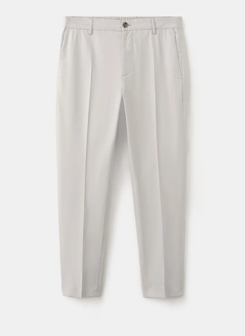 Mango Man 03-HIELO Slim-Fit Cotton-Lyocell-Blend Pants for Men | Best Price UAE