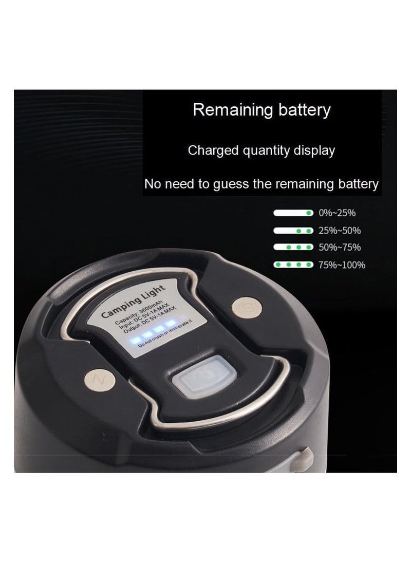 Bukela LED Camping Light Rechargeable Outdoor Multi-Function Camping Light, Portable Tent Light IP54 Waterproof Magnetic Base Camping Emergency Light (Black)  - Image 3