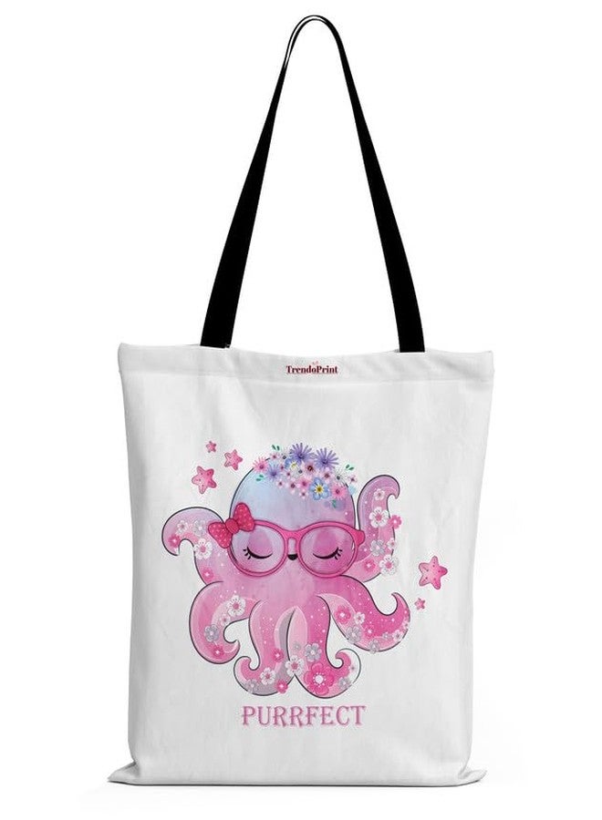 TrendoPrint Shopping/Grocery Bag, Multi-Purpose Bag, Sturdy Canvas Bag With 15Kgs Capacity Tote Bag For Women, College Bag For Girls (BTBN57) - Image 1