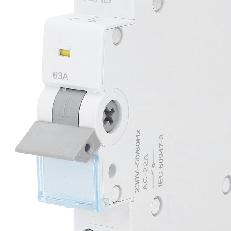 Isolation Switch Dual Power Supply 1 Pole DIN Rail Mount Circuit Breaker for Home 230V 63A - Image 4