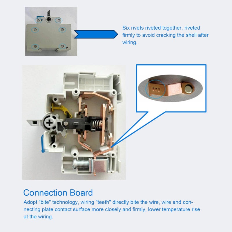 Isolation Switch Dual Power Supply 1 Pole DIN Rail Mount Circuit Breaker for Home 230V 63A - Image 3