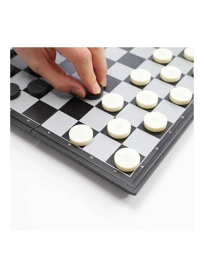 MARGOUN Magnetic Foldable Checkers Board Game 2 Players - Image 5