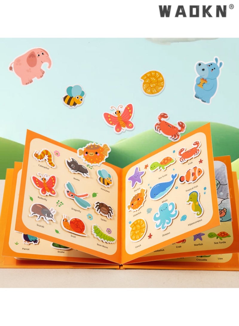 WAOKN Children's Early Education Magic Water Drawing Book, Interactive Coloring and Graffiti Toy, Reusable Doodle Book for Quiet Play, Ideal for Toddlers and Preschoolers, Enhances Fine Motor Skills  - Image 3