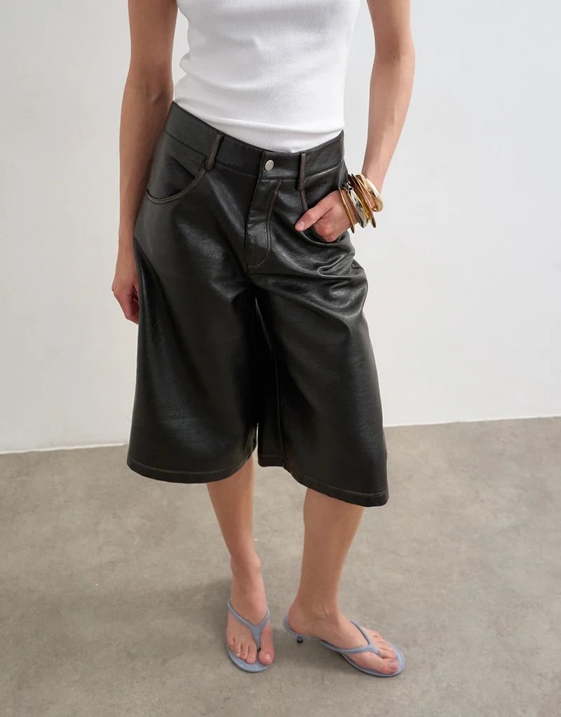Topshop Coated Finish Shorts