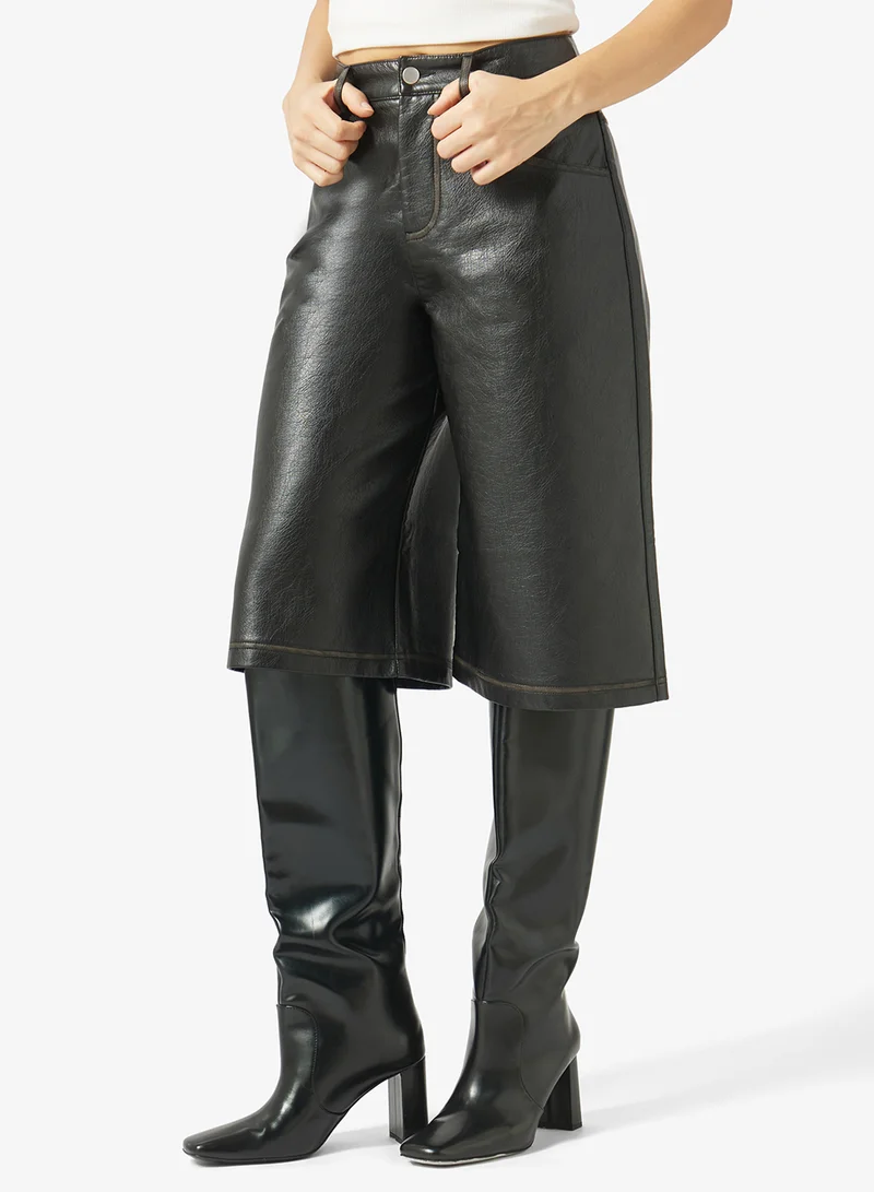 Topshop Coated Finish Shorts