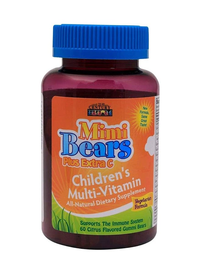 21st Century دببة ميمي بلس إكسترا سي مضغ 60 حبة