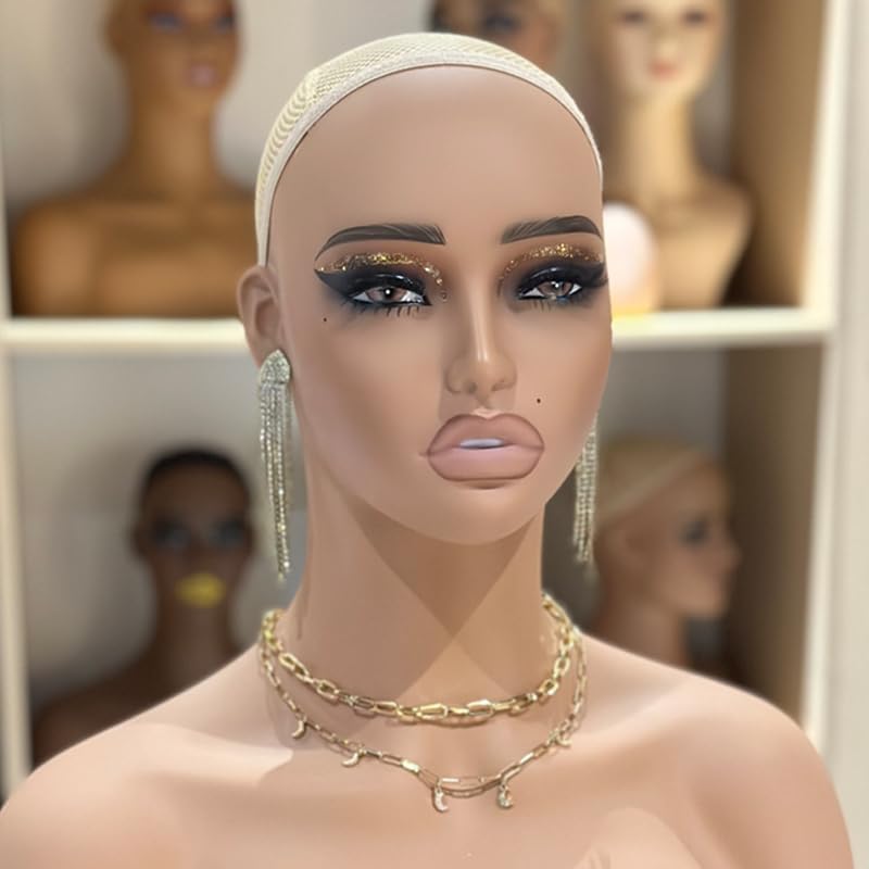 Mannequin Head with Shoulders Wig Display Head European and American Fashion Woman Manikin Heads (DE 487 HY)