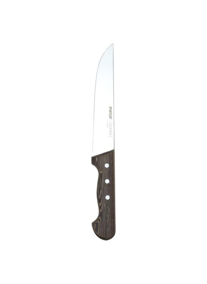 Alsaif - Steel Knife 19 Cm Engraved With Wooden Handle Brown - Image 1
