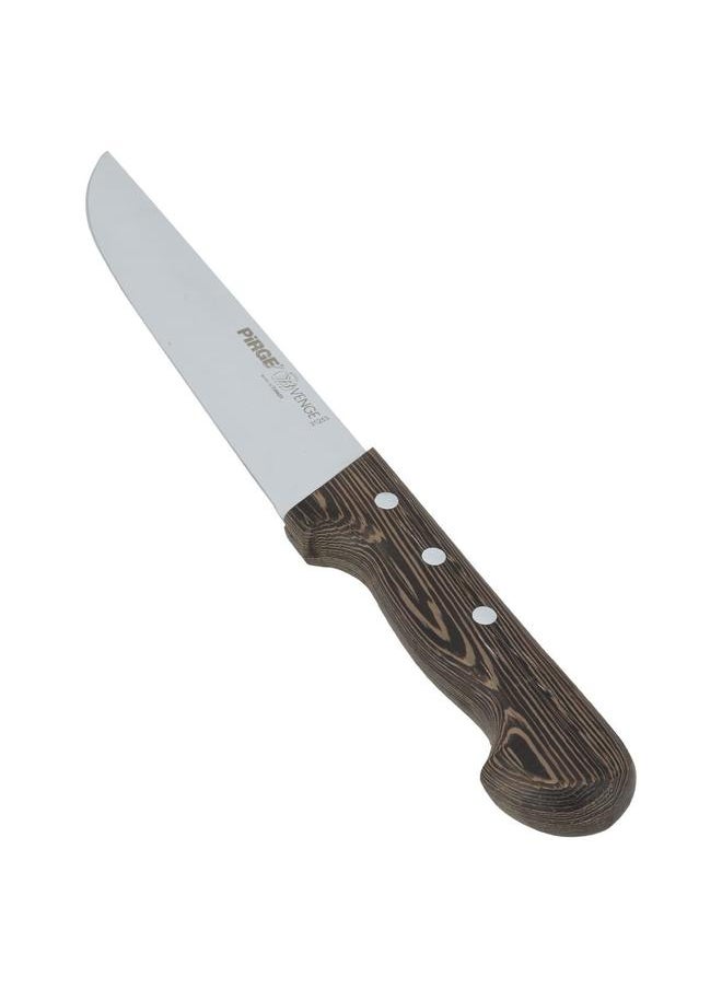 Alsaif - Steel Knife 19 Cm Engraved With Wooden Handle Brown - Image 1