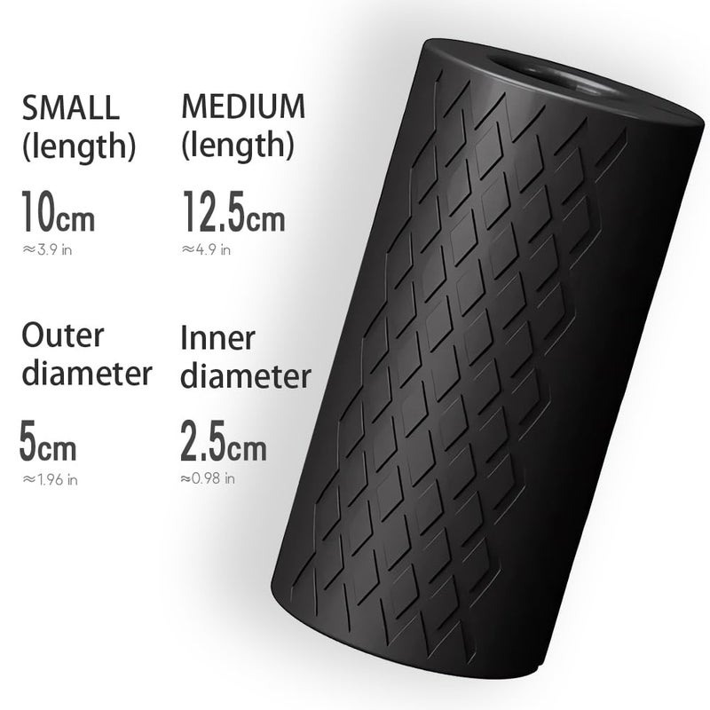 Querafja Rubber Barbell Grip, Thick Dumbbell Grip Arm Strength Tool, Barbell Clutch Suitable For Row/Puller/Kettlebell, Gym Biceps Arm Muscle Trainer (Black, 10CM/ 3.9IN) - Image 3
