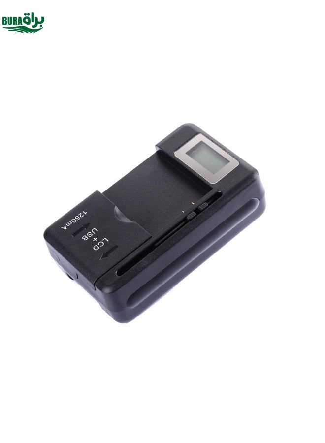 BURAQ SS-5 Universal Cell Phone Battery Charger With USB Output & LCD Display, US Plug(Black) - Image 4
