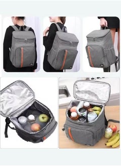 Ominii Ominii Outdoor Leak Proof And Insulated Multi Compartment Picnic Backpack, Comfortable And With Large Capacity - Grey  - Image 2