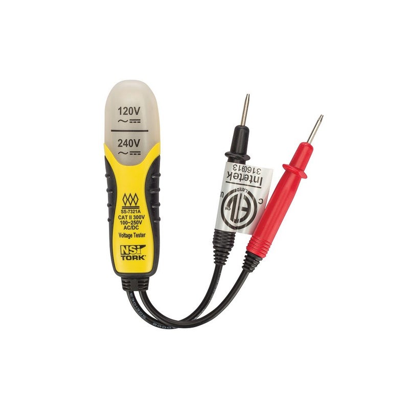 NSI Industries TES-2 Voltage Tester, 120 or 240 VAC, Neon - Image 1