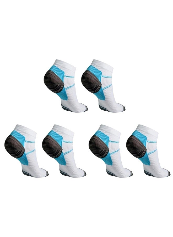 Plantar Fasciitis Socks – Compression Arch Support – Low Cut Athletic Running Sport Footwear – 3 Pairs (L/XL, Fits Men 9-12, Women 10-13) - Image 2