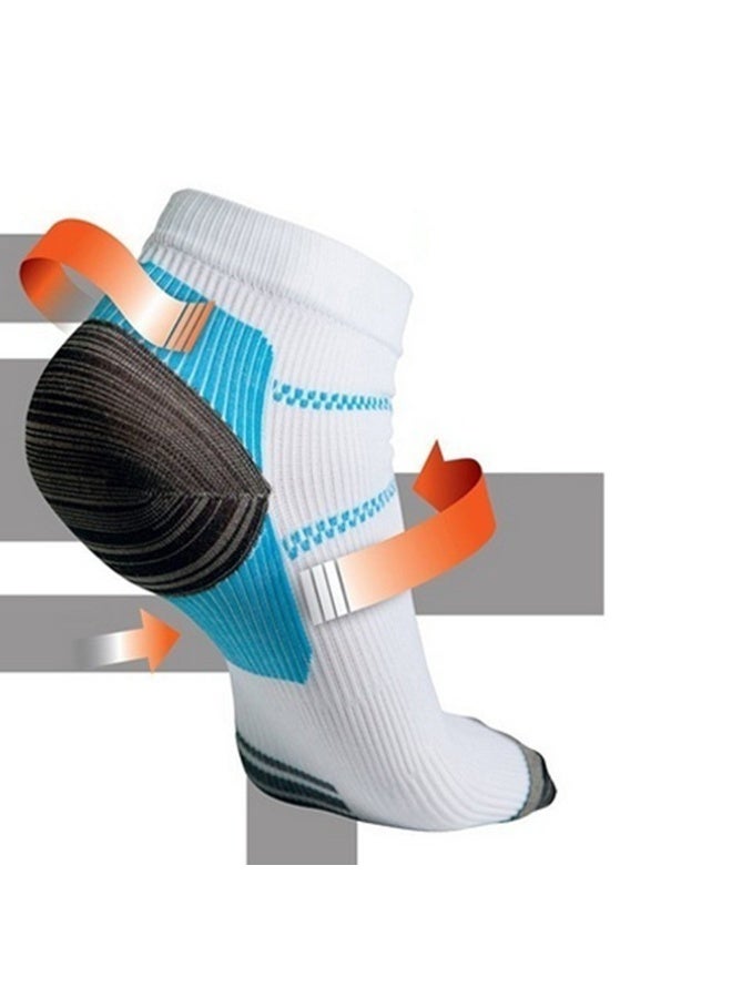 Plantar Fasciitis Socks – Compression Arch Support – Low Cut Athletic Running Sport Footwear – 3 Pairs (L/XL, Fits Men 9-12, Women 10-13) - Image 3