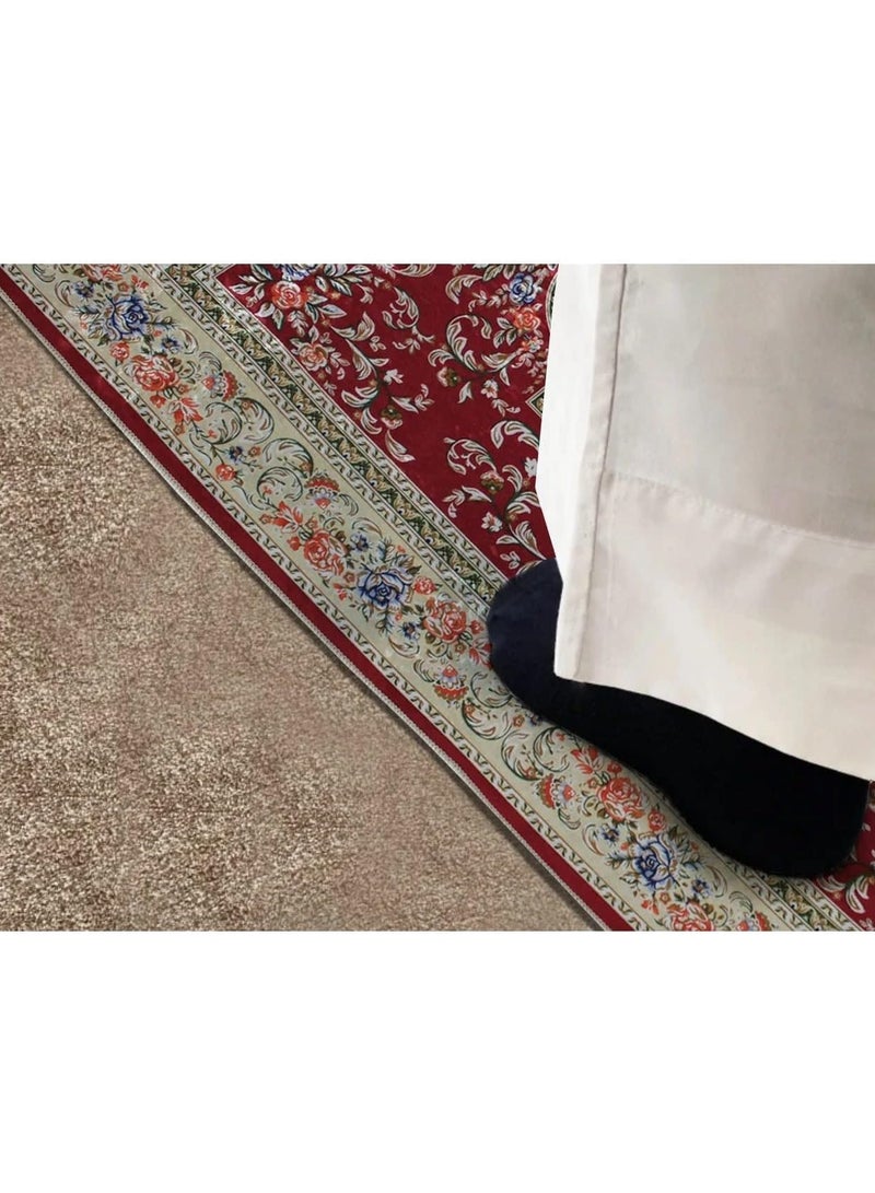 SUNDUS Luxury Madinah Prayer Mat, Size: 79 cm x 120 cm - Gold. - Image 4