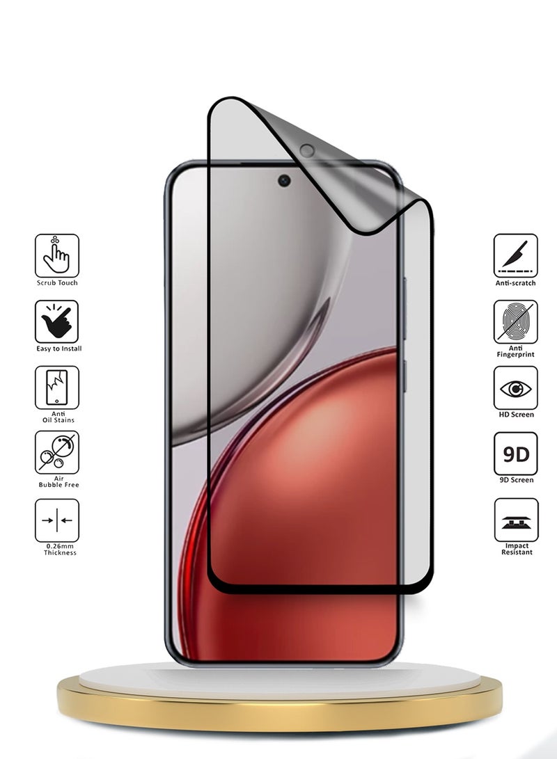 Wtech Honor X9d 5G 2025 Premium Nano Ceramic Full Glue Full Cover Matte Flexible Screen Protector (MSCNMN) - Clear/Black - Image 2