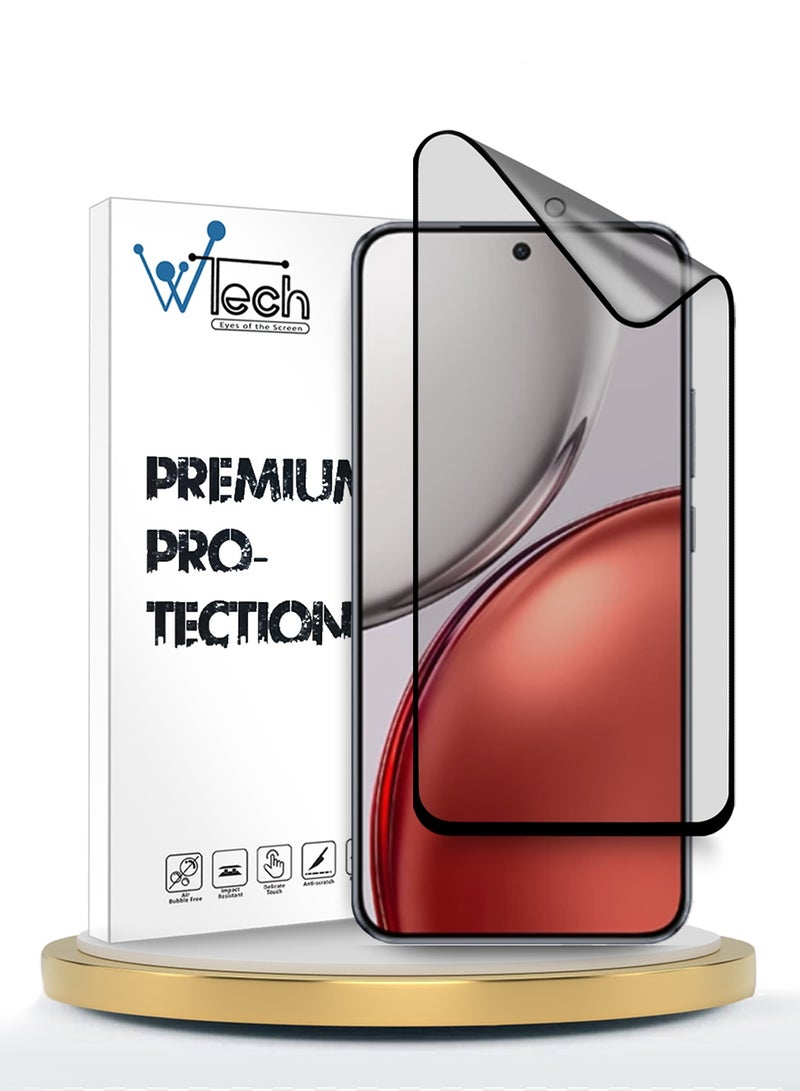 Wtech Honor X9d 5G 2025 Premium Nano Ceramic Full Glue Full Cover Matte Flexible Screen Protector (MSCNMN) - Clear/Black - Image 1