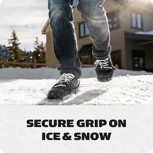 Yaktrax أحذية يكتراكس برو لل traction للمشي، الجري، أو التنزه على الثلج والجليد (1 زوج)، متوسط، أسود - Image 2
